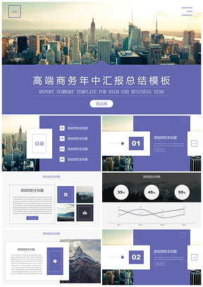 高端商务汇报总结商业计划ppt模板