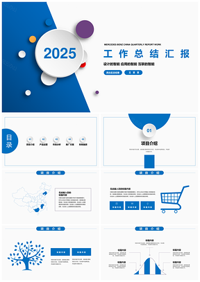 2025藍(lán)色微立體視覺化市場方案調(diào)查工作總結(jié)匯報(bào)PPT模板