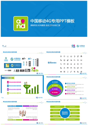 中国移动工作总结汇报专项PPT模板