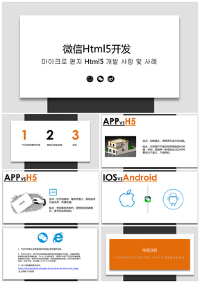 H5设计公司融资商业计划书商务风韩版PPT模板