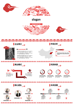 中國風(fēng)傳統(tǒng)企業(yè)BP案例PPT模板