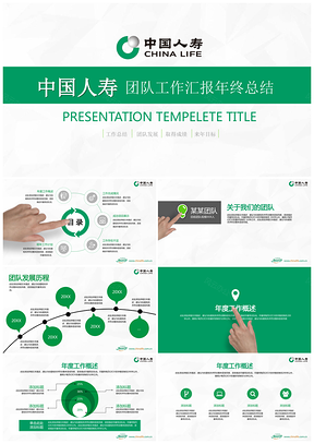 中国人寿保险团队组织发展介绍业绩汇报PPT模板