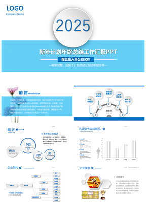 2025藍(lán)色微立體風(fēng)企業(yè)公司介紹工作匯報(bào)總結(jié)計(jì)劃PPT模板