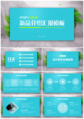 2025计划彩色新品介绍汇报PPT模板
