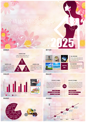 2025服装美容精品商业计划书PPT模板
