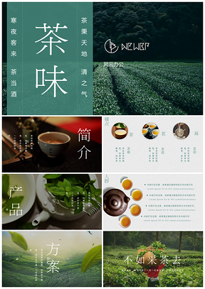 抹茶色精品商业计划书PPT模板