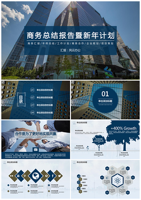 高端商务总结报告暨新年计划通用模板