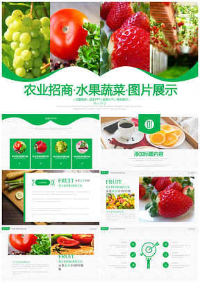 綠色生態(tài)農(nóng)業(yè)招商農(nóng)產(chǎn)品PPT模板