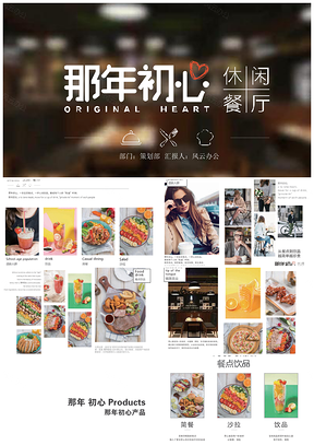 白色休闲简餐餐厅项目介绍商业计划书PPT模板