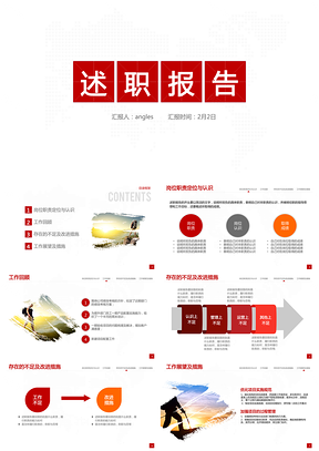 简约大方述职报告（目录导航+水彩+写作指南）