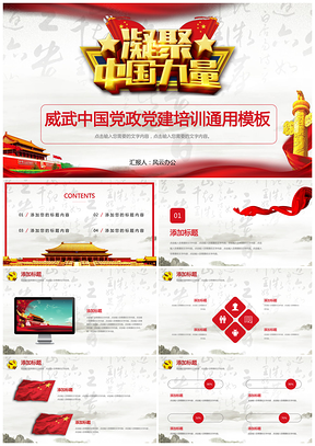 紅色黨政黨建工作總結(jié)兩學(xué)一做三嚴(yán)三實(shí)政府機(jī)構(gòu)PPT模板