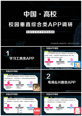 独家报告中国高等院校校园APP市场调研分析报告PPT模板