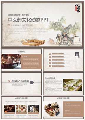 灰色食疗养生保健中医学中医药PPT模板