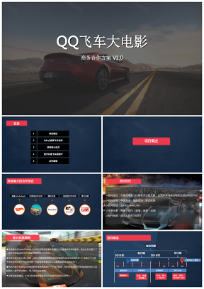 《飛車大電影》招商方案PPT模板