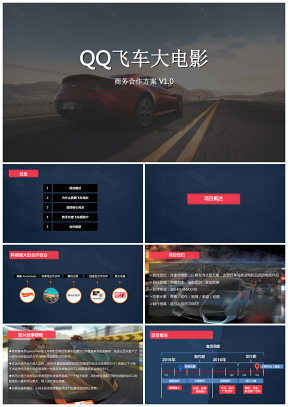 《飞车大电影》招商方案PPT模板