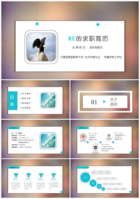 清新 简历 个人求职 竞聘 述职 求学通用PPT模板