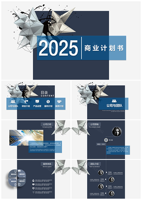 工作计划丨2019稳重大气商业计划书商务工作PPT模板