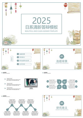 2025白色日系小清新開題報告畢業(yè)答辯演講通用PPT模板