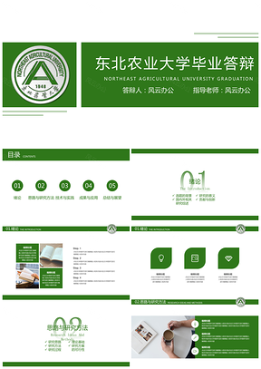东北农业大学毕业答辩PPT模板