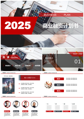 2025商业融资计划书PPT模板