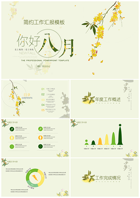 简约工作汇报PPT模板