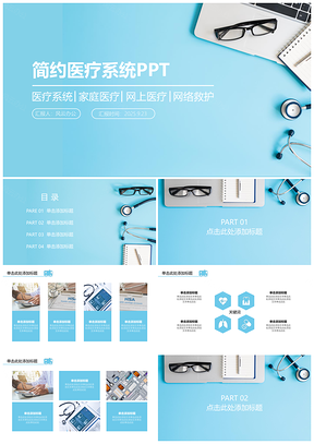 2025简约医疗系统PPT模板