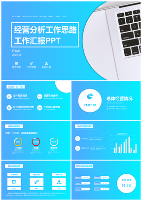 2025经营分析工作思路工作汇报PPT模板