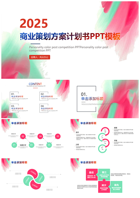 2025商业策划方案计划书PPT模板