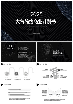 2025大气简约商业计划书PPT模板