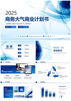 2025商務(wù)大氣商業(yè)計(jì)劃書PPT模板