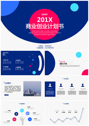 商业创业计划书PPT模板