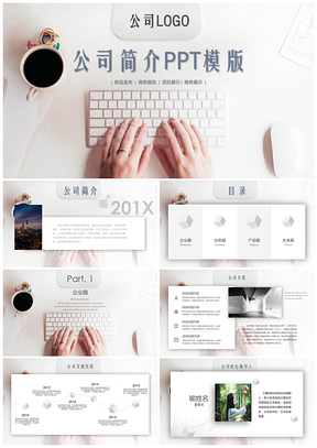 商务风公司简介PPT模板