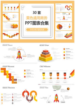 黄色通用商务PPT模板