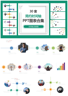 简约时间轴PPT模板