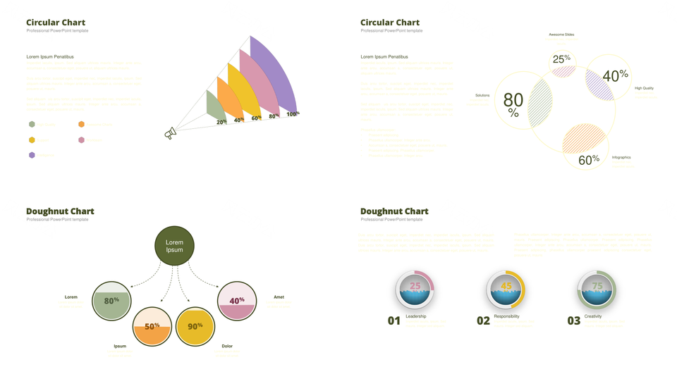 暖色调数据关系PPT模板