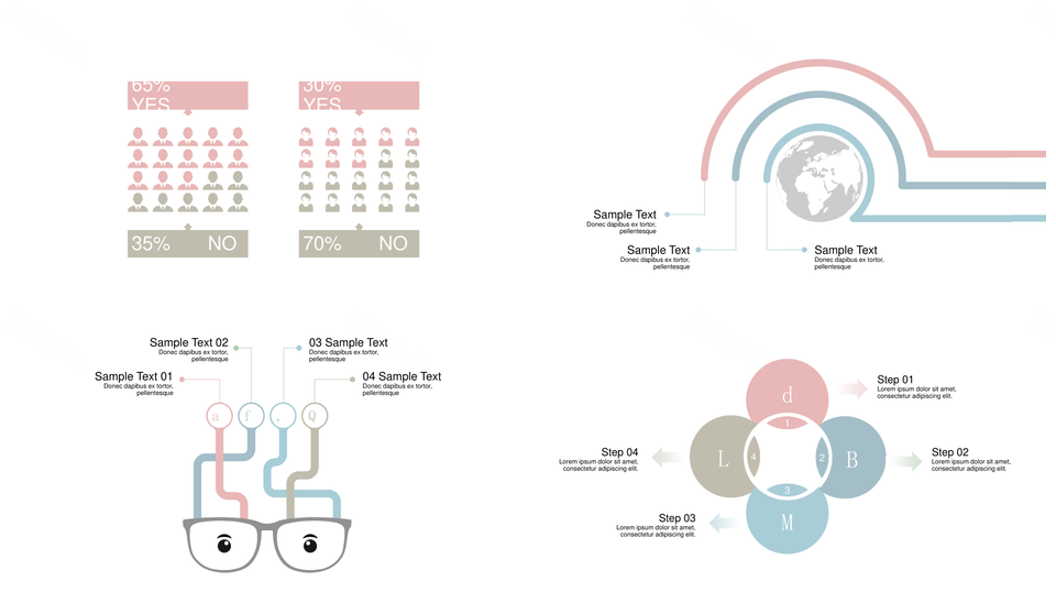 清新配色商务PPT模板