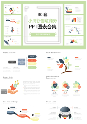 小清新创意商务PPT模板