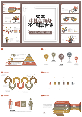中性色商务PPT模板