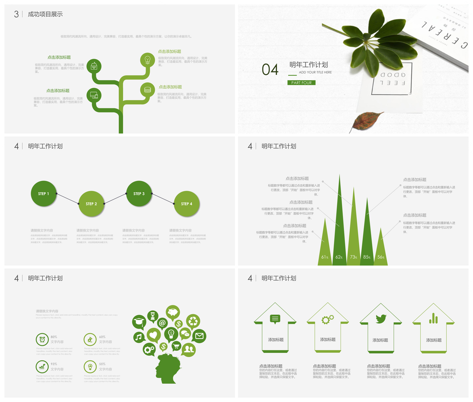 2025小清新工作PPT模板