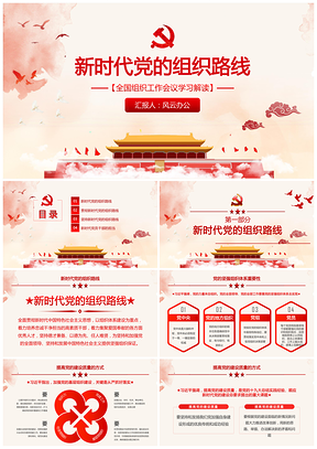新时代党的组织路线PPT模板