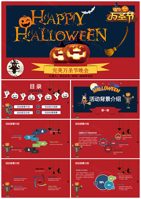完美万圣节晚会PPT模板