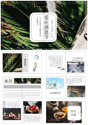 爱在感恩节PPT模板
