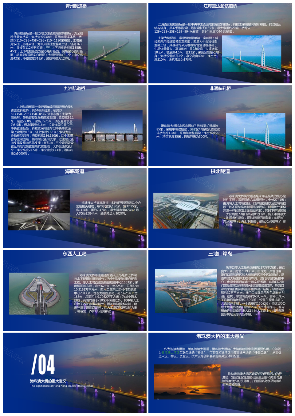 港珠澳大桥介绍PPT模板