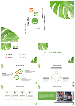綠色小清新簡約個(gè)人工作總結(jié)工作計(jì)劃書匯報(bào)教案PPT模板