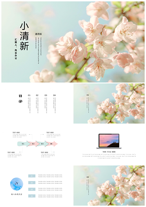 白色极简小清新工作计划工作汇报办公PPT模板