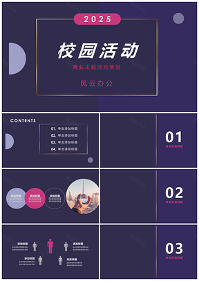 2025蓝色时尚大气商务工作总结PPT模板