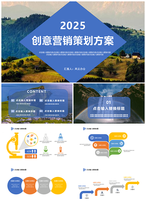 2025绿色创意营销策划方案PPT模板