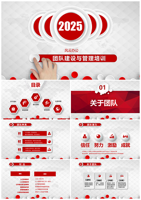 2025彩色团队建设与管理培训PPT模板