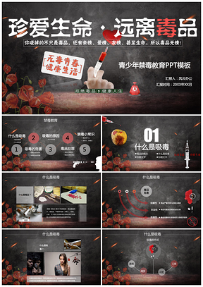 青少年禁毒教育PPT模板