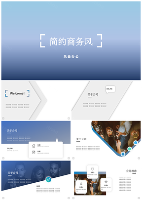 白色简约商务风项目介绍通用PPT模板